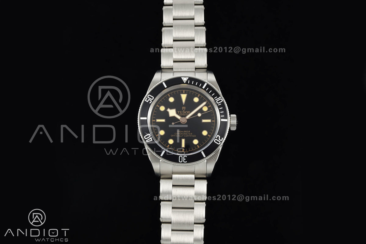 Black bay 41 BLF 1:1 Best Edition Black Bezel Black RG Dial on Rivet Strap A2824